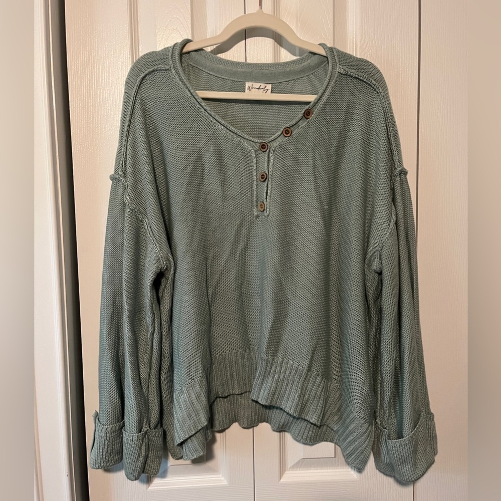 Teal Knit Sweater